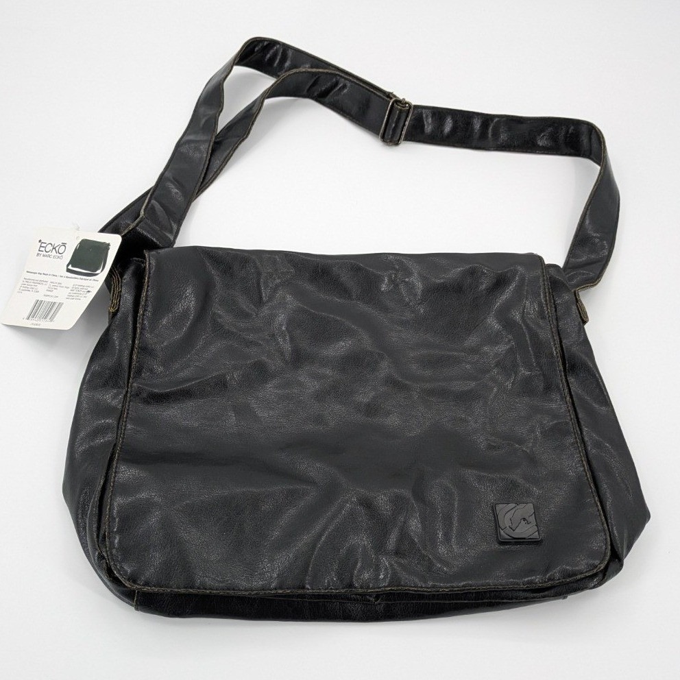 Vintage Ecko By Marc Ecko Messenger Bag Black 14x11 Ecko Unltd Nwt Y2k Vintage Ecko By Marc Ecko Messenger Bag Black 14x11 Ecko Unltd Nwt Y2k